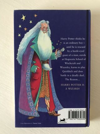 Harry Potter Philosophers Stone Bloomsbury Hardback 1st Edition 4