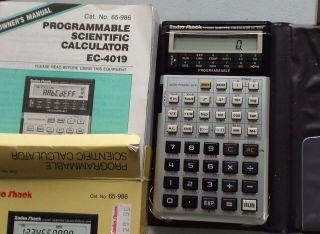 Radio Shack Programmable Scientific Calculator 65 - 986 Ec - 4019