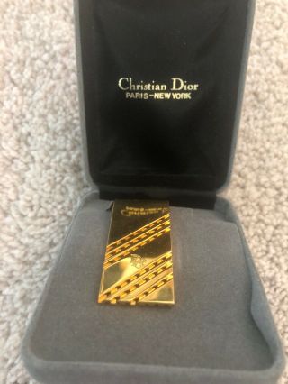 Vintage Christian Dior Gold Tone Money Clip