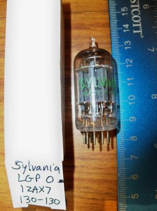 Strong Sylvania Long Gray Plate O Getter 12ax7 / Ecc83 Tube - 130/130