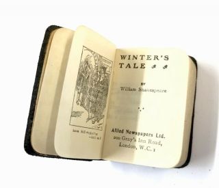 Winters Tale Miniature Antique Shakespeare Book C1930 - Allied Papers