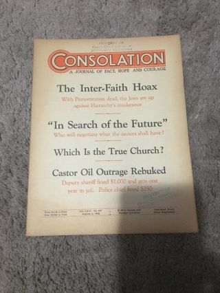 Orig Consolation (awake) Aug 5 1942 Inter - Faith Jehovah 
