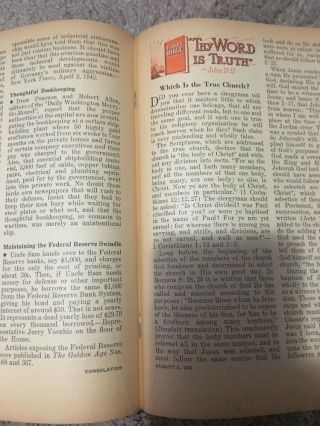 Orig Consolation (Awake) Aug 5 1942 Inter - Faith Jehovah ' s Witnesses Watchtower 2