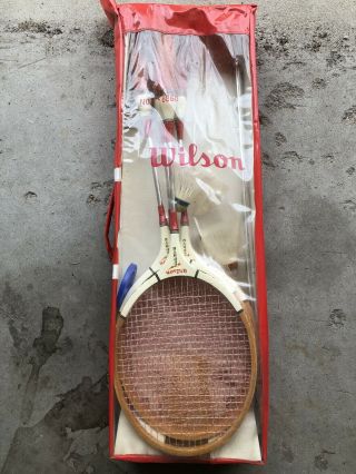 Vintage Wilson Zephyr Badminton Set Racket Racquet Complete.  1960’s