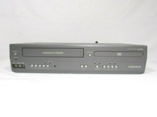 Magnavox 4 Head Hi - Fi Vcr W/ Dvd Player Line - In Recording W/ Remote Dv225mg9 Euc