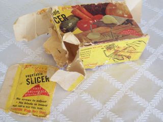 Vintage Feemster ' s Famous Vegetable Slicer W/Box & Instructions 4