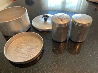 Vintage Grease Canister With Salt And Pepper