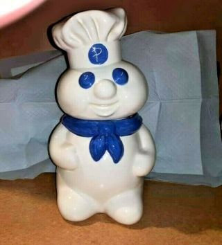 Vintage Pillsbury Doughboy Cookie Jar Blue Scarf