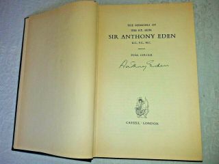 Full Circle - The Memoirs Of The Rt.  Hon Sir Anthony Eden Signed Book Dated 1960 3