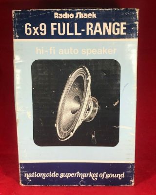 Vintage Radio Shack 6 X 9 Full Range Hi Fi Auto Speaker Pair 40 - 1265 Nos