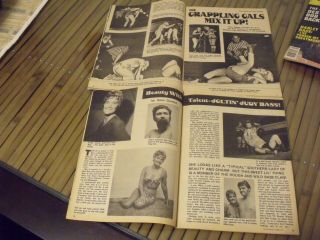Vintage Wrestling Guide Magazines with Ladies,  Female,  Women,  Girls Wrestling 5