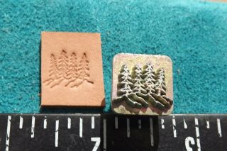 Leather Tools/ Vintage Discontinued Midas 1/2 " Stamp 4 Pines