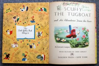 1955 SCUFFY THE TUGBOAT Gertrude Crampton TIBOR GERGELY Little Golden Book 2