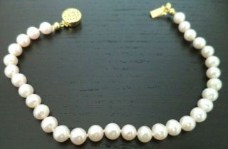 Stunning Vintage Estate Ind Knotted Pearl Bead 7 1/4 " Bracelet G758n