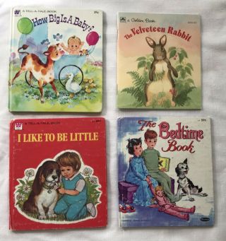 4 Vintage Whitman Tell A Tale Golden Books Childrens Assorted Titles Authors