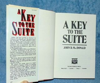 John D.  MacDonald,  A KEY TO THE SUITE.  1st Hardcover Edition,  Dj.  Fine.  1989. 2