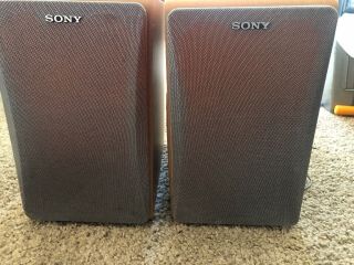Vintage Sony Bookshelf Speakers Ss - Ccp11
