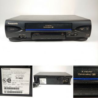 Panasonic Pv - V4022 Hi - Fi Stereo 4 Head Vcr Omnivision Player Recorder