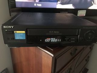 Sony VCR VHS Player Recorder 4 Head Hi Fi Stereo Home SLV - 678HF No Remote 2