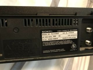 Sony VCR VHS Player Recorder 4 Head Hi Fi Stereo Home SLV - 678HF No Remote 5