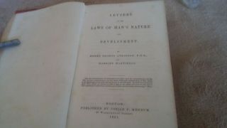 1851 Letters On Laws Of Man 