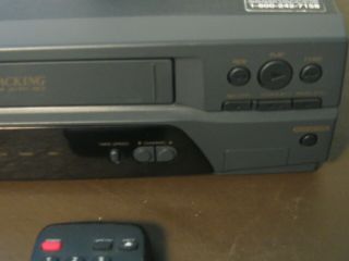 VCR Symphonic SL2920 4 Head VCR Video Cassette Recorder w/ Remote 4