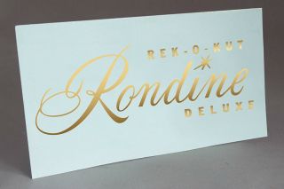 Rek O Kut Rondine Gold Water Slide Decal For Turntable Plinth Project