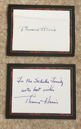Thomas Harris Signed Bookplates Silence Of The Lambs Hannibal Autograph