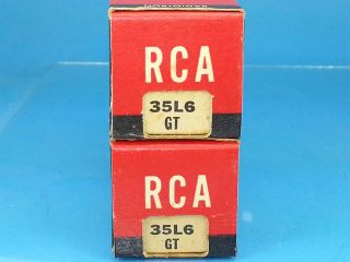 Rca 35l6 Gt Vacuum Tube 1959 Smoked Grey Match Pair Nos Nib
