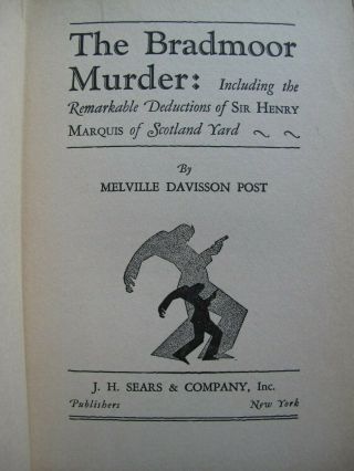 Melville Davisson Post - THE BRADMOOR MURDER (1929) – Impossible Crime 4