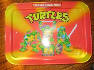 Vintage 1988 Teenage Mutant Ninja Turtles Metal Tv Tray