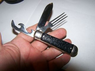 Vintage Pocket Knife Colonial Camp Knife Scout Style Picnic Pal Knife Good Snap