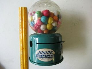 Vintage Toy Bubble Gum Bank - Glass & Metal