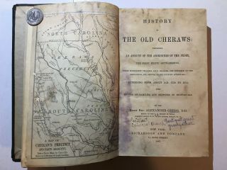 History Of The Old Cheraws By Rev.  Alexander Gregg,  1867 Richardson & Co.