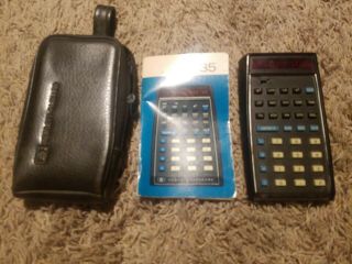 Vintage Hewlett Packard Red Led Scientific Calculator Hp - 35 No Charger