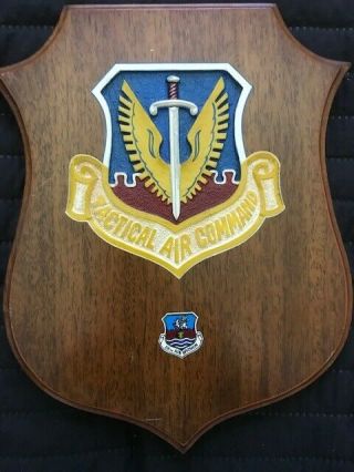 Vintage Us Military Wall Insignia Plaque Wood U.  S.  Air Force