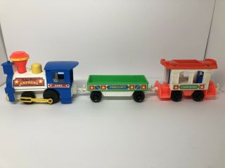 Vintage Fisher Price Little People Express Freight Train Carrier 2581 1986