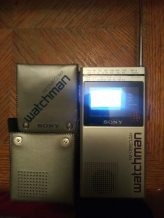 Vintage Sony Watchman Fd - 30a Am/fm Stereo Radio
