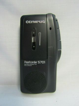 Vintage Handheld Olympus Pearlcoder S701 Microcassette Recorder