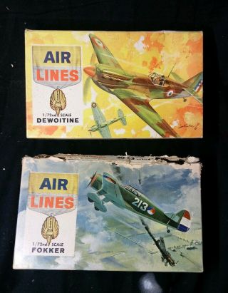 Vintage Air Lines Model Kits / Dewoitine 3901 & Fokker 3902 / 1:72 Scale