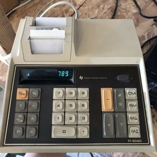 Vintage Texas Instruments Ti - 5040 Printing Calculator/adding Machine