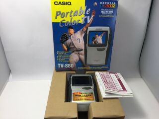 Casio Tv - 880bxm Portable Lcd Color Tv - With Box And Paperwork