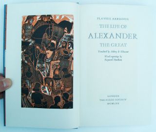 LIFE OF ALEXANDER THE GREAT 1970 Flavius Arrianus Folio Society 1st ed Arrian VG 2