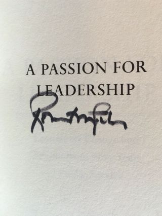 Robert M.  Gates A Passion For Leadership 2016 Signed 1st Edition/1st Printing