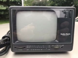 Vintage 1984 Portavision Realistic Portable 5 " Tv,  Radio Shack 16 - 121a