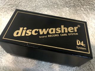 Complete Vintage Discwasher D4,  System Vinyl Record Cleaning Brush,  Box,  Fluid