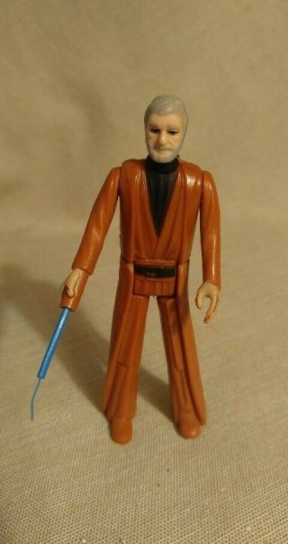 Vintage Star Wars Ben Obi Wan Kenobi Action Figure 1977 Kenner W/ Lightsaber