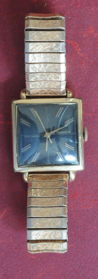 Vintage Benrus Watch,  Gold Plated Bezel,  17 Jewel,  Running,  Swiss