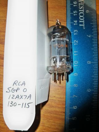 Strong Rca Short Gray Plate O Getter 12ax7a / Ecc83 Tube - 130/115