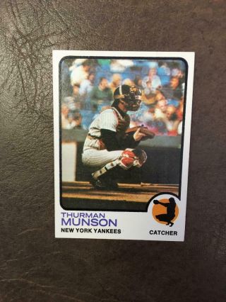 1973 Topps Thurman Munson Baseball Card Yankees 142 Vintage Nm
